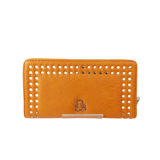 Lulu Castagnette Portfel damski pomarańczowy portfel z Misiem