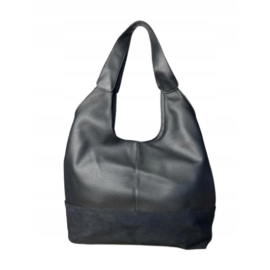 Torebka Ego czarna duża torba na ramię czarna shopper
